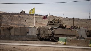 Februári felvétel: amerikai katonák járőröznek Szíria északi részén