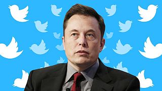 Elon Musk ve Twitter logosu
