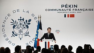 Il presidente francese Emmanuel Macron in visita in Cina