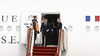 Emmanuel Macron ist in Peking gelandet