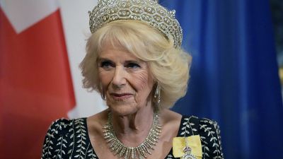 Queen Camilla in Berlin last month on an official royal visit to Germany ahead of May's coronation