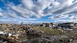 Damage from a late-night tornado is seen in Sullivan, Ind., Saturday, April 1, 2023.   -
