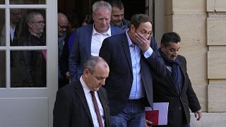Лидеры французских профсоюзов после встречи с премьер-министром