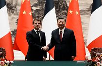 Fransa Cumhurbaşkanı Macron, Şi Cinping ile bir araya geldi