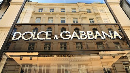 Dolce & Gabbana's storefront in the old town of Vienna, Austria.