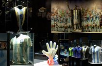 The exhibition has 3 replicas of the golden trophy, and replicas of the shirts worn by team captains Daniel Passarella, Diego Maradona, and Lionel Messi.
