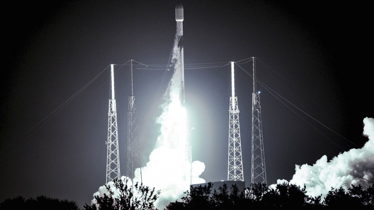 A TEMPO-t szállító SpaceX Falcon 9 rakéta kilövése Cape Canaveralból 2023. április 6-án.