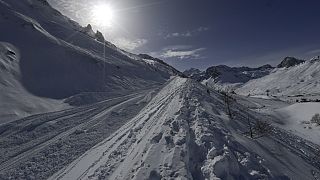 file photo shows the Lavachet Wall at the Tignes ski resort, French Alps. French officials say an avalanche has struck the Alpine ski resort of Tignes.