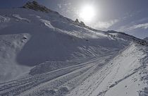 Le mur de Lavachet dans la station de ski de Tignes, dans les Alpes françaises, 14 février 2017.