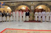 رسانه‌های حوثی عکسی از حضور نمایندگان عربستان، یمن و عمان در صنعا منتشر کرده‌اند