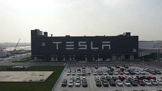 Fábrica de Tesla en Shanghái, China