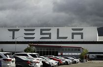 Photo d'une usine Tesla à Fremont, Californie, le 12 mai 2020