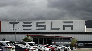 Photo d'une usine Tesla à Fremont, Californie, le 12 mai 2020