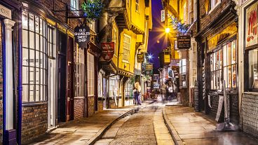 The Shambles in York - a city on the UK's 'tentative list' for UNESCO honour thanks to its rich Anglo-Saxon, Viking and Norman history 