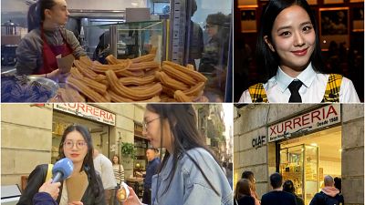A churro shop in Barcelona became popular after K-Pop artist Jisoo shared her food experience on Instagram.