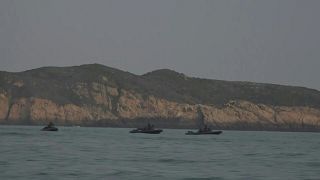 سفن حربية في محيط جزيرة تايوان