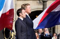 Король Нидерландов Виллем-Александр и президент Франции Эммануэль Макрон