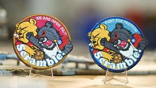 Patriotic badges showing Winnie the Pooh being punched in the face have gone viral