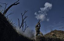 Ukrainischer Soldat bei Bachmut in der Ukraine