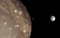 Der Jupiter und einer seiner Monde
