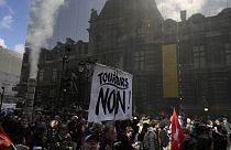 Акция протестов в Париже