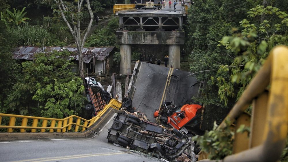 Two police officers killed after bridge collapses in Colombia
