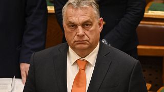 Viktor Orbán am 27. März 2023 im ungarischen Parlament