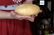 Nicole Georgieva kneads Easter bread in the Orthodox tradition in Bulgaria.
