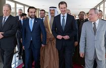 الأسد ووفد لأعضاء البرلمان العرب في فبراير - شباط الماضي