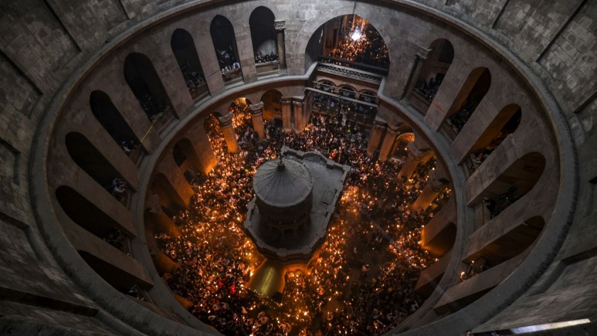 مراسم سبت النور في كنيسة القيامة