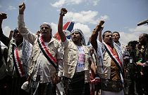 Prigionieri Houthi liberati all'aeroporto di Sana'a. (14.4.2023)
