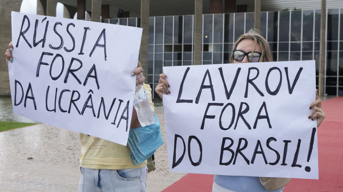 Protestos na visita de Lavrov ao Brasil 