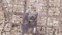 Satellite image of destruction in Sudan.