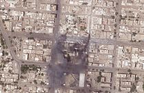 Satellite image of destruction in Sudan.