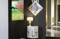 Pieces from Fornasetti's Musciarabia con Rose collection at Milan Design Week