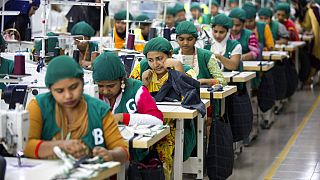 Trainees at a garment factory work at Snowtex garment factory in Dhamrai, near Dhaka, Bangladesh. 