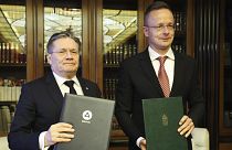 Szijjártó Péter a minap írt alá szerződést Moszkvában a Roszatom elnökével, Alekszej Lihacsevvel