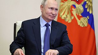 Wladimir Putin in seiner Residenz bei Moskau am 21. April 2023