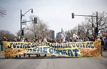"Gran manifestación del Día de la Tierra" en Montreal, Quebec, Canadá. El 22 de abril de 2023.