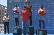 Il marocchino Lahgar Chakib ha vinto oggi la trentaseiesima edizione della Maratona di Belgrado.