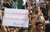 محتجون ضد نظام الأسد في إدلب. 2023/04/23