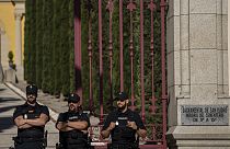 Полиция у кладбища Сан-Исидро, Мадрид