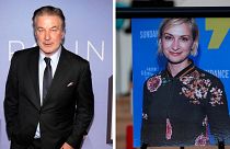 US actor Alec Baldwin (left) is being sued by the family of slain cinematographer Halyna Hutchins (right).