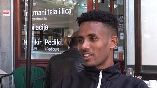 Eritrean refugee runs at Belgrade Half Marathon