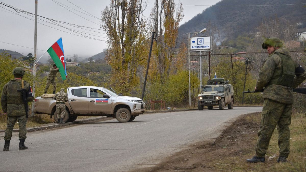 نیروهای آذربایجانی در کریدور لاچین 