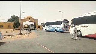 Sudan conflict: Egyptian evacuees on buses reach safety at border