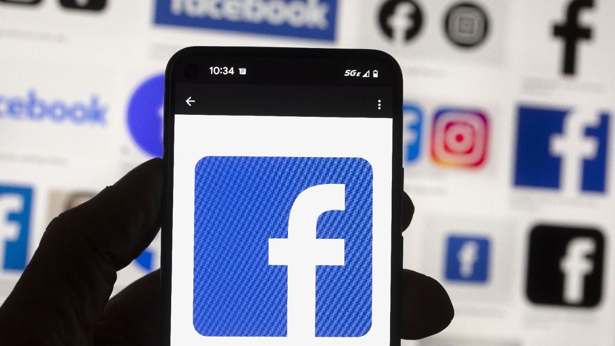 The Facebook logo is seen on a mobile phone, Oct. 14, 2022, in Boston. 