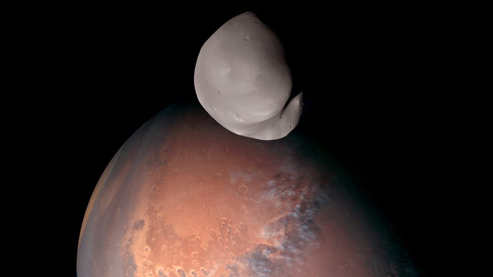 Verbluffende close-ups van de kleine Marsmaan Deimos leiden tot een nieuwe oorsprongstheorie