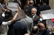 Lula desvalorizou os protestos no hemiciclo como uma "cena de ridículo"