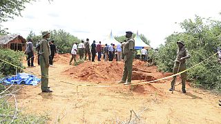Exhumation of bodies of victims of Christian cult in Shakahola area, outskirts of Malindi town, Kenyan Coast, April 25, 2023